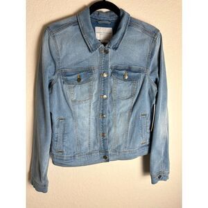 NEW Social Standard Sanctuary Denim Jean Jacket Medium $109 Auguste Womens